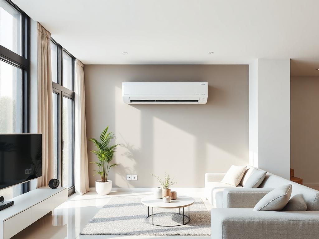 Airconditioning unit bij bureau